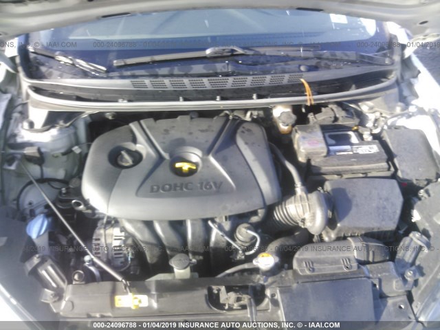 5NPDH4AE8FH647916 - 2015 HYUNDAI ELANTRA SE/SPORT/LIMITED ვერცხლისფერი ფოტო 10