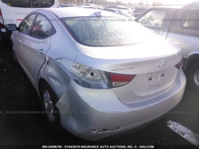 5NPDH4AE8FH647916 - 2015 HYUNDAI ELANTRA SE/SPORT/LIMITED ვერცხლისფერი ფოტო 6