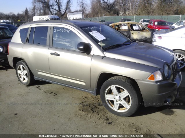 1J8FF47WX8D725225 - 2008 JEEP COMPASS SPORT BROWN photo 1