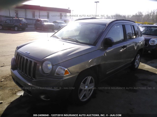 1J8FF47WX8D725225 - 2008 JEEP COMPASS SPORT BROWN photo 2