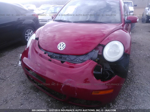 3VWPW31CX9M517045 - 2009 VOLKSWAGEN NEW BEETLE S RED photo 6