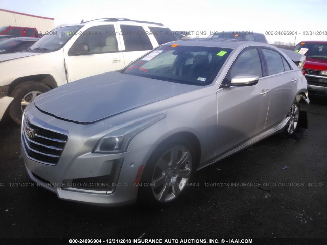1G6AT5S34F0135218 - 2015 CADILLAC CTS PREMIUM COLLECTION SILVER photo 2
