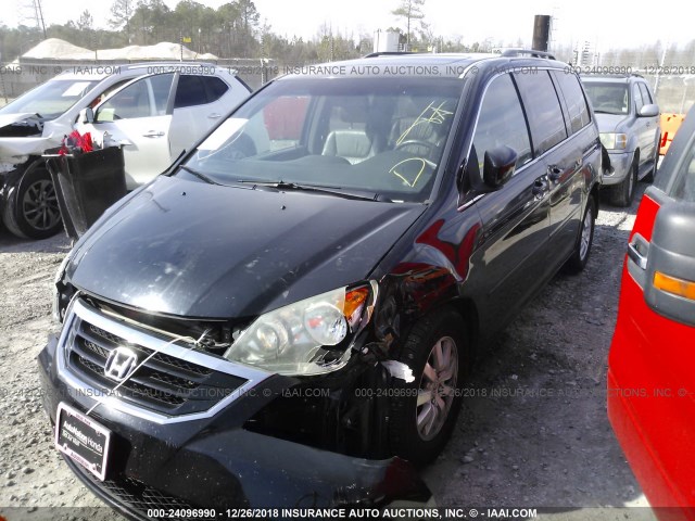 5FNRL3H63AB030430 - 2010 HONDA ODYSSEY EXL BLACK photo 2