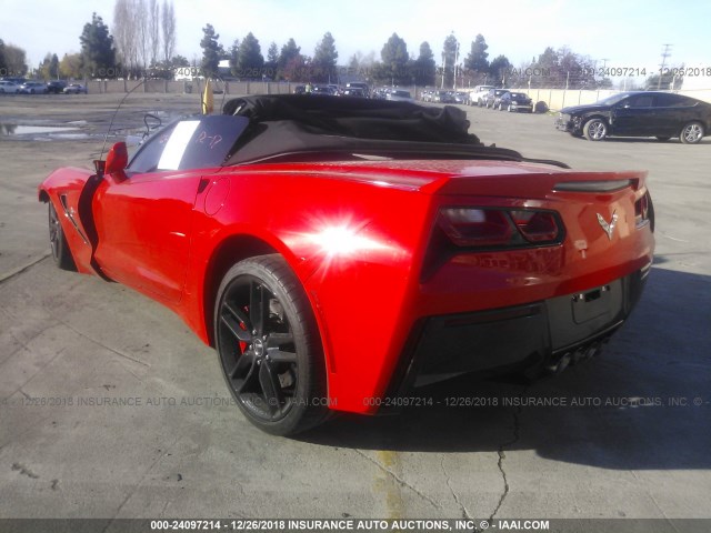 1G1YG3D70E5127289 - 2014 CHEVROLET CORVETTE STINGRAY/1LT/Z51 RED photo 3