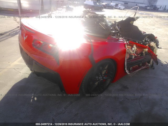 1G1YG3D70E5127289 - 2014 CHEVROLET CORVETTE STINGRAY/1LT/Z51 RED photo 4