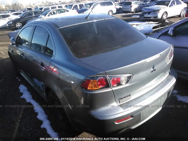 JA32U2FU8EU022507 - 2014 MITSUBISHI LANCER ES/ES SPORT SILVER photo 3