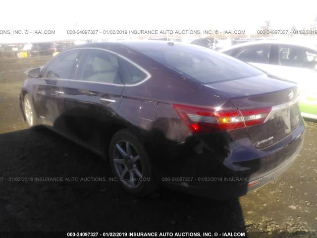 4T1BD1EB6GU050395 - 2016 TOYOTA AVALON HYBRID/XLE PLUS/XLE PREMIUM/LIMITED MAROON photo 3