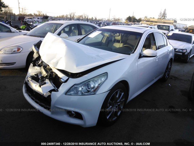 JN1CV6AP4CM629368 - 2012 INFINITI G37 SPORT WHITE photo 2