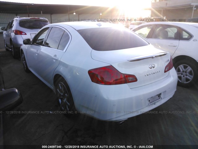 JN1CV6AP4CM629368 - 2012 INFINITI G37 SPORT WHITE photo 3