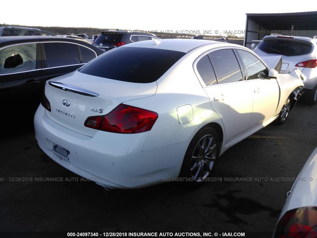 JN1CV6AP4CM629368 - 2012 INFINITI G37 SPORT WHITE photo 4