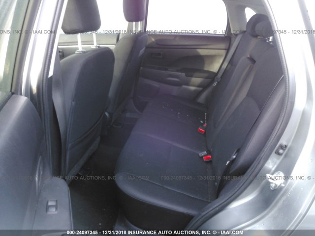 4A4AR3AW4FE060088 - 2015 MITSUBISHI OUTLANDER SPORT ES GRAY photo 8