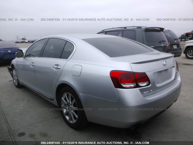 JTHBH96S865027309 - 2006 LEXUS GS GENERATION 200 300 SILVER photo 3