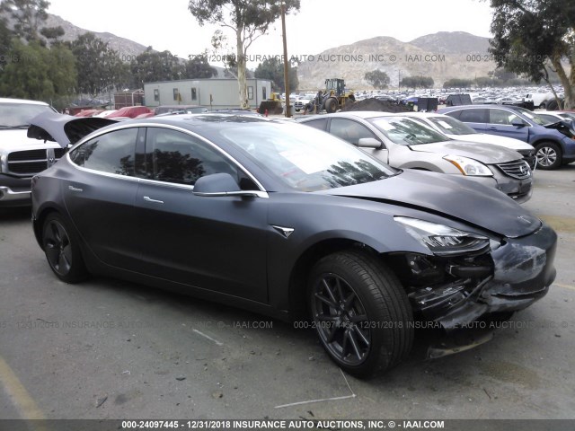 5YJ3E1EA0JF026770 - 2018 TESLA MODEL 3 GRAY photo 1