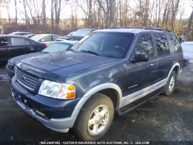 1FMZU73E72ZA60282 - 2002 FORD EXPLORER XLT BLUE photo 2