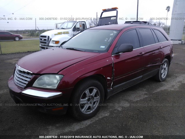 2A4GM68486R735153 - 2006 CHRYSLER PACIFICA TOURING RED photo 2