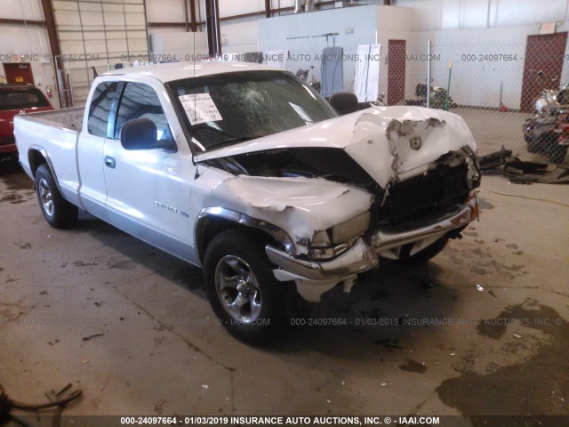 1B7GL23X1VS299309 - 1997 DODGE DAKOTA WHITE photo 1