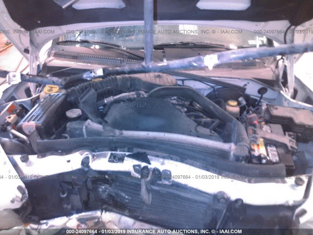 1B7GL23X1VS299309 - 1997 DODGE DAKOTA WHITE photo 10