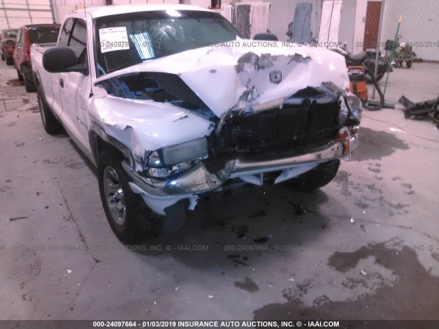 1B7GL23X1VS299309 - 1997 DODGE DAKOTA WHITE photo 6