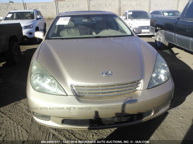 JTHBF30G330137801 - 2003 LEXUS ES 300 GOLD photo 6