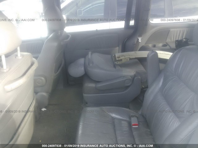 5FNRL3H68AB102805 - 2010 HONDA ODYSSEY EXL SILVER photo 8