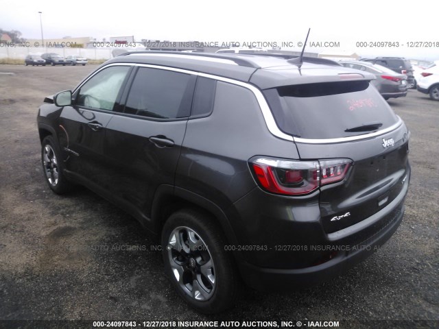 3C4NJDCB4KT624073 - 2019 JEEP COMPASS LIMITED GRAY photo 3