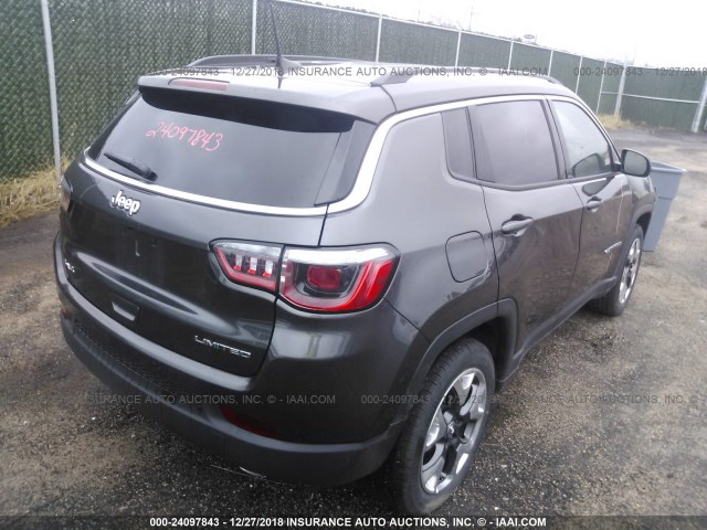 3C4NJDCB4KT624073 - 2019 JEEP COMPASS LIMITED GRAY photo 4