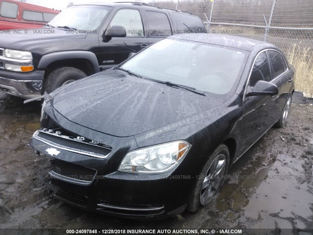 1G1ZH57B094163055 - 2009 CHEVROLET MALIBU 1LT BLACK photo 2