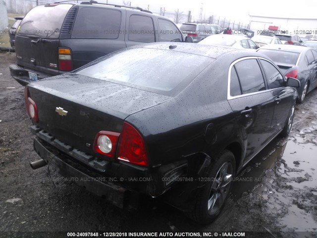 1G1ZH57B094163055 - 2009 CHEVROLET MALIBU 1LT BLACK photo 4