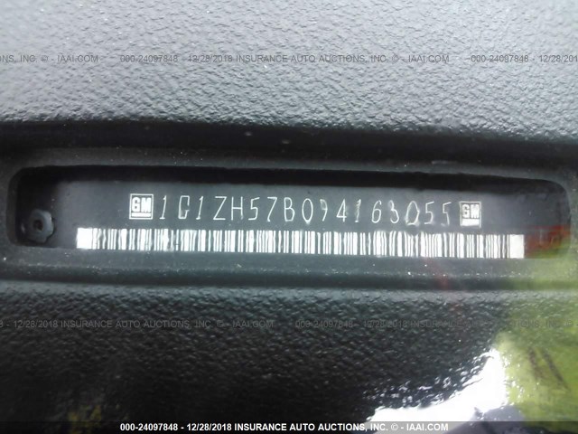 1G1ZH57B094163055 - 2009 CHEVROLET MALIBU 1LT BLACK photo 9