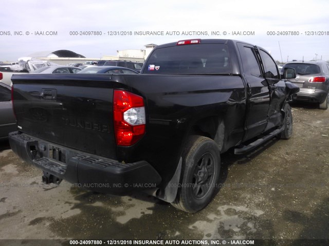 5TFRM5F17GX095621 - 2016 TOYOTA TUNDRA DOUBLE CAB SR/SR5 BLACK photo 4