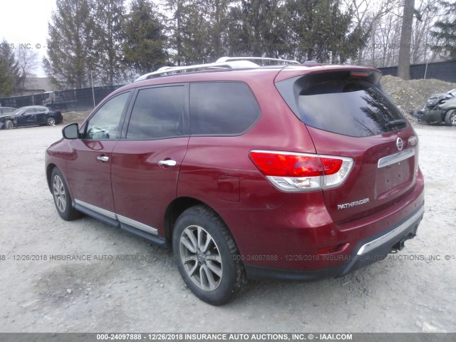 5N1AR2MMXDC610653 - 2013 NISSAN PATHFINDER S/SV/SL/PLATINUM RED photo 3