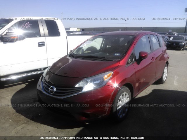 3N1CE2CP6GL360831 - 2016 NISSAN VERSA NOTE S/S PLUS/SV/SL/SR RED photo 2