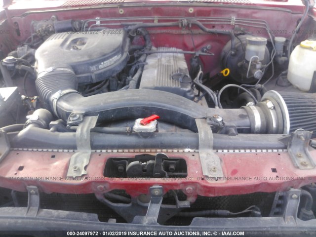 1N6SD11S6SC465660 - 1995 NISSAN TRUCK E/XE RED photo 10