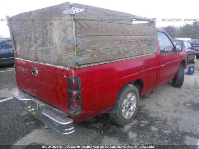 1N6SD11S6SC465660 - 1995 NISSAN TRUCK E/XE RED photo 4