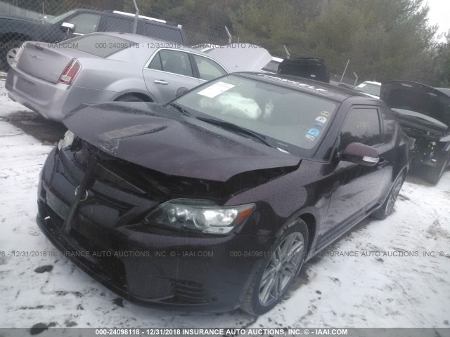 JTKJF5C77D3045944 - 2013 TOYOTA SCION TC 紫色 照片 2