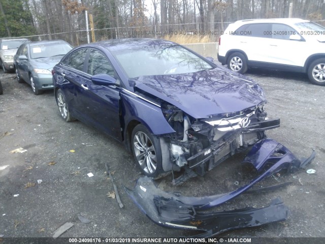 5NPEC4AB6CH406845 - 2012 HYUNDAI SONATA SE/LIMITED BLUE photo 1