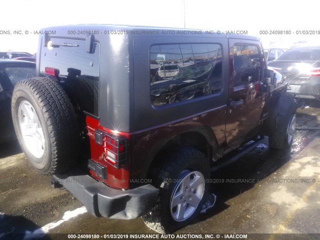 1J4AA2D13AL171612 - 2010 JEEP WRANGLER SPORT RED photo 4