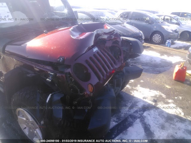 1J4AA2D13AL171612 - 2010 JEEP WRANGLER SPORT RED photo 6