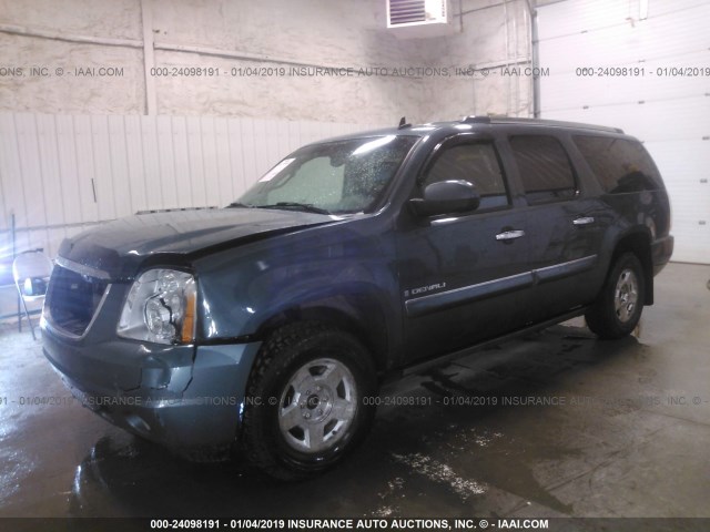 1GKFK66807J263585 - 2007 GMC YUKON XL DENALI BLUE photo 2