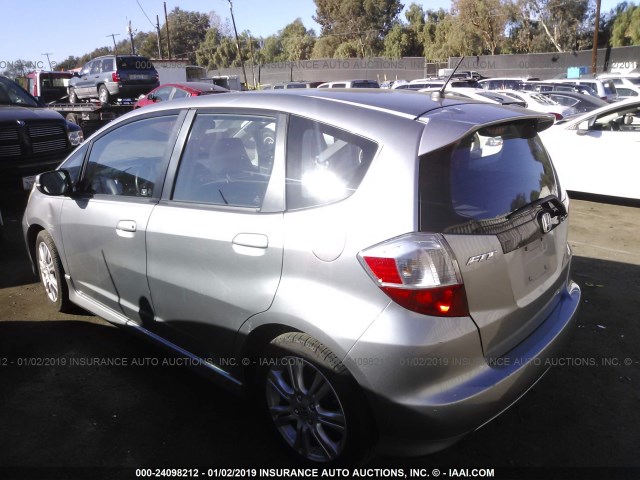 JHMGE8H45AC011144 - 2010 HONDA FIT SPORT GRAY photo 3