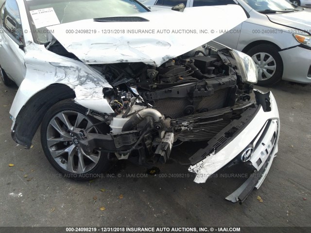 KMHHT6KD0DU085946 - 2013 HYUNDAI GENESIS COUPE 2.0T WHITE photo 6