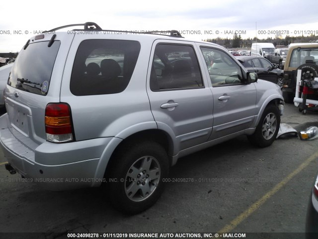 1FMYU94185KA39330 - 2005 FORD ESCAPE LIMITED SILVER photo 4