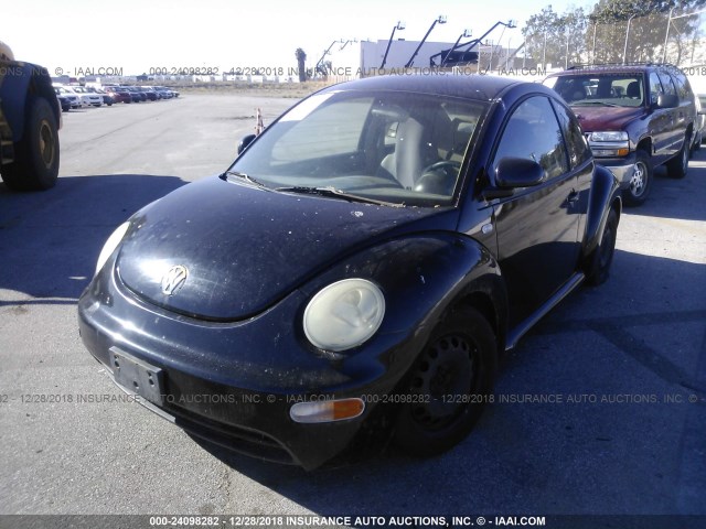 3VWBC21C0XM429583 - 1999 VOLKSWAGEN NEW BEETLE GL BLACK photo 2