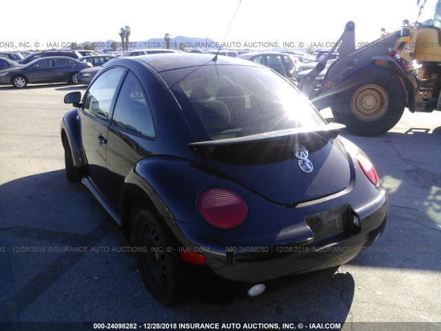 3VWBC21C0XM429583 - 1999 VOLKSWAGEN NEW BEETLE GL BLACK photo 3