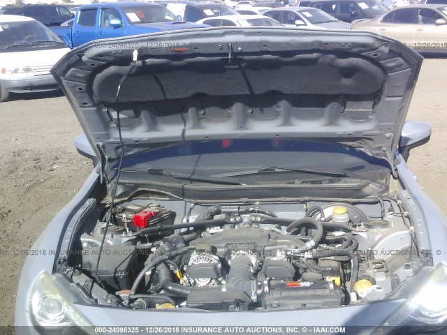 JF1ZNAA17D2732910 - 2013 TOYOTA SCION FR-S SILVER photo 10