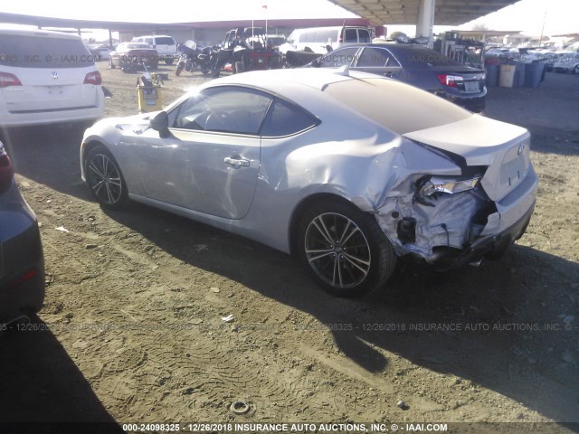 JF1ZNAA17D2732910 - 2013 TOYOTA SCION FR-S SILVER photo 3