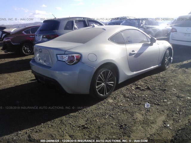 JF1ZNAA17D2732910 - 2013 TOYOTA SCION FR-S SILVER photo 4