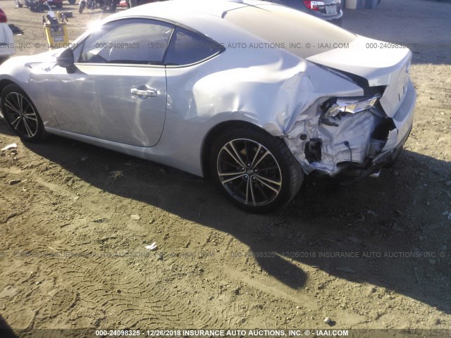 JF1ZNAA17D2732910 - 2013 TOYOTA SCION FR-S SILVER photo 6