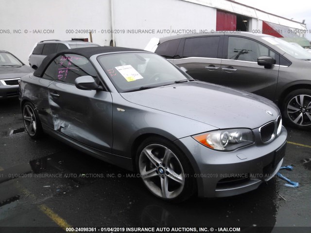 WBAUN9C55AVK41908 - 2010 BMW 135 I GRAY photo 1