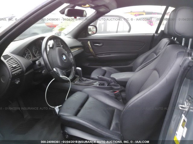 WBAUN9C55AVK41908 - 2010 BMW 135 I GRAY photo 5